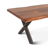 Brisbane 46" Coffee Table in Natural Sheesham Wood and Iron by Home Trends & Design at Eve Furniture
