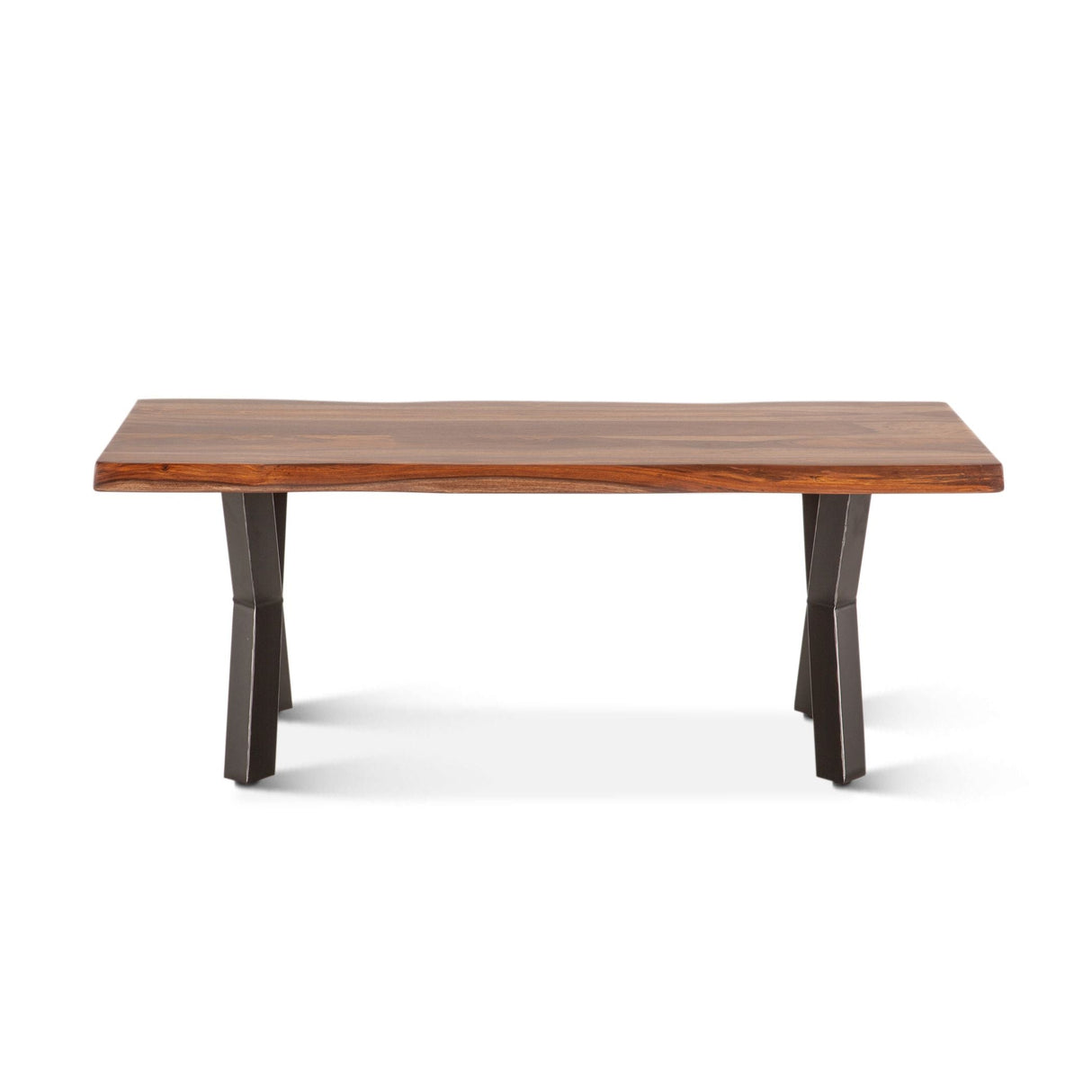 Brisbane 46" Coffee Table in Natural Sheesham Wood and Iron by Home Trends & Design at Eve Furniture
