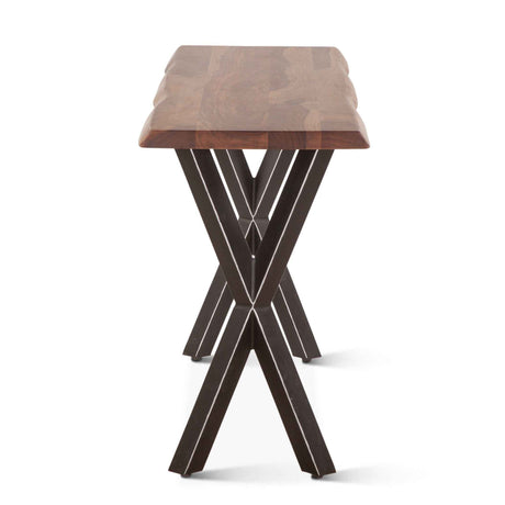 Brisbane 58" Console Table in Natural Sheesham Wood and Iron by Home Trends & Design at Eve Furniture
