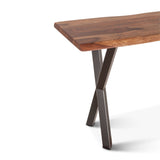 Brisbane 58" Console Table in Natural Sheesham Wood and Iron by Home Trends & Design at Eve Furniture