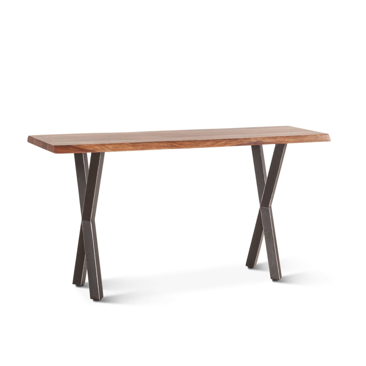 Brisbane 58" Console Table in Natural Sheesham Wood and Iron by Home Trends & Design at Eve Furniture