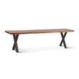 Brisbane 68" Dining Bench in Natural Sheesham and Iron by Home Trends & Design at Eve Furniture