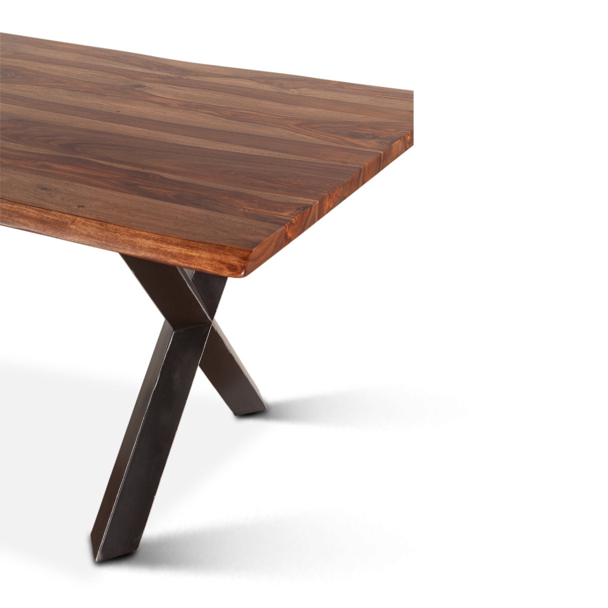 Brisbane 80" Dining Table in Natural Sheesham Wood and Iron by Home Trends & Design at Eve Furniture