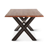 Brisbane 80" Dining Table in Natural Sheesham Wood and Iron by Home Trends & Design at Eve Furniture