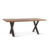 Brisbane 80" Dining Table in Natural Sheesham Wood and Iron by Home Trends & Design at Eve Furniture
