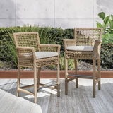 Brisbane Natural Outdoor Bar Stool by Classic Home at Eve Furniture