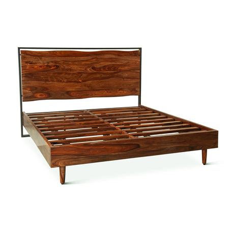 Brisbane Queen Bed in Natural Sheesham by Home Trends & Design at Eve Furniture