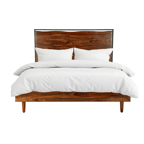 Brisbane Queen Bed in Natural Sheesham by Home Trends & Design at Eve Furniture