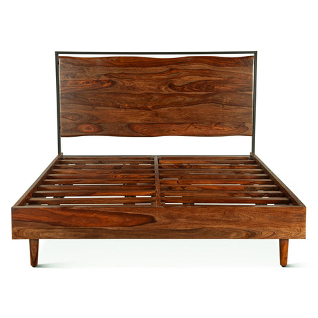Brisbane Queen Bed in Natural Sheesham by Home Trends & Design at Eve Furniture