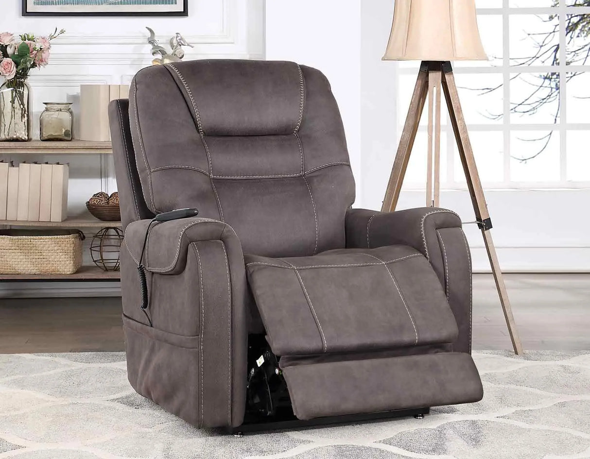 Brisbane Stone Power Lift Chair w/Three Heat Zones by Steve Silver at Eve Furniture
