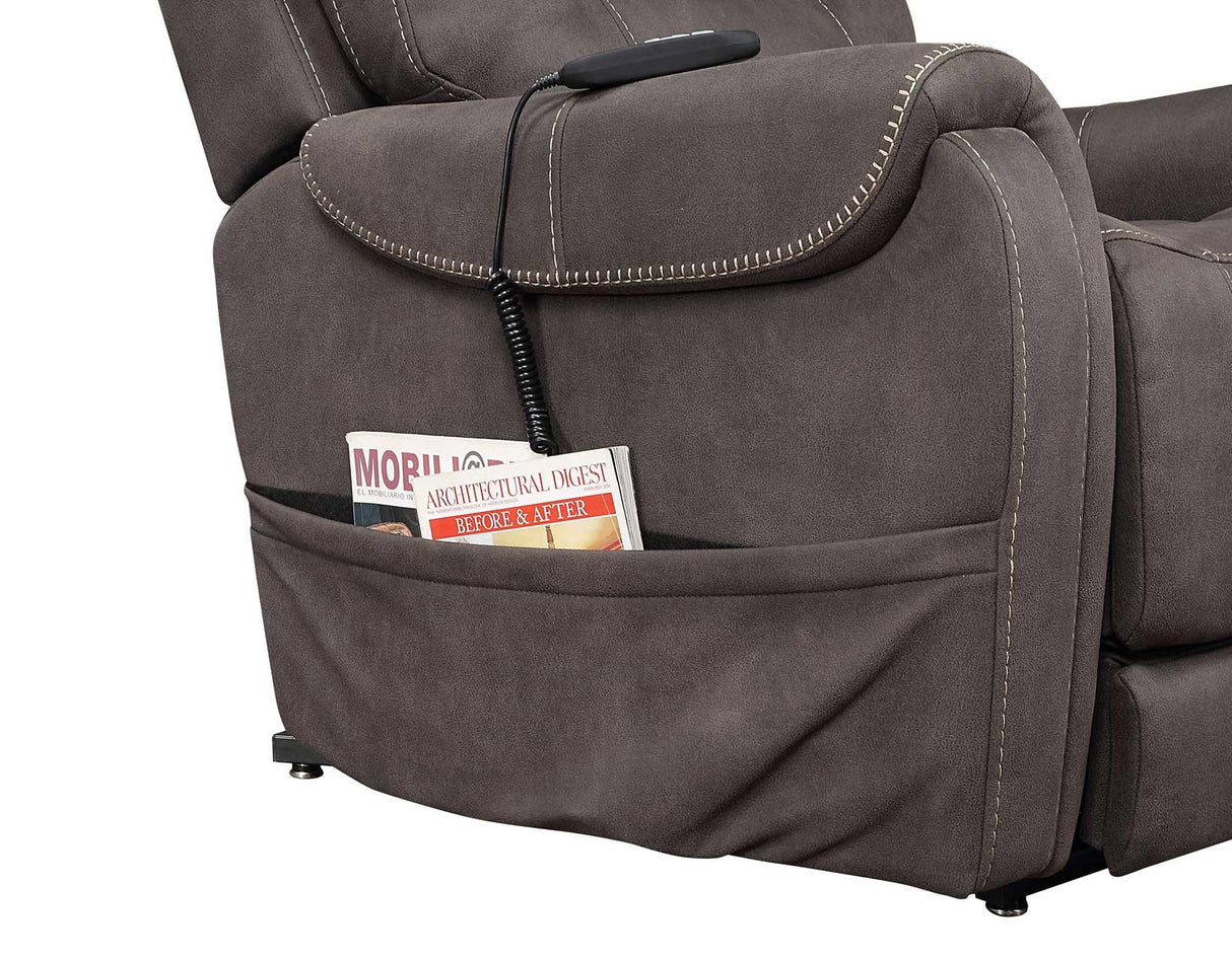 Brisbane Stone Power Lift Chair w/Three Heat Zones by Steve Silver at Eve Furniture