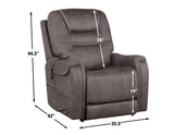Brisbane Stone Power Lift Chair w/Three Heat Zones by Steve Silver at Eve Furniture