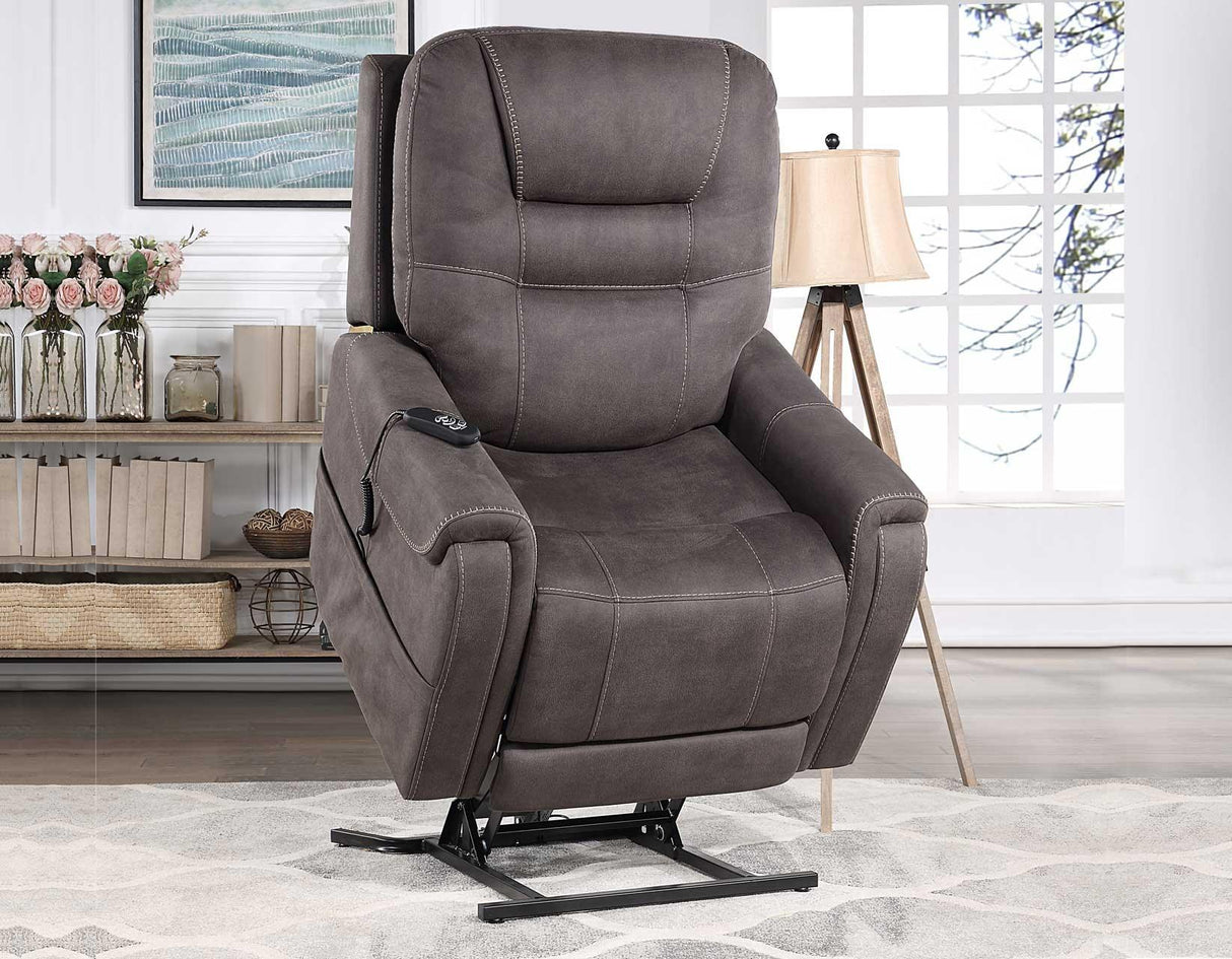 Brisbane Stone Power Lift Chair w/Three Heat Zones by Steve Silver at Eve Furniture