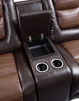 Briscoe Brown 2-Piece Double Reclining Set by Homelegance at Eve Furniture