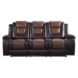 Briscoe Brown 2-Piece Double Reclining Set by Homelegance at Eve Furniture