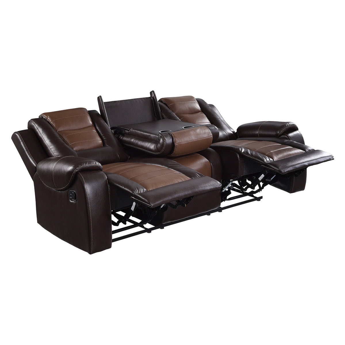 Briscoe Brown 2-Piece Double Reclining Set by Homelegance at Eve Furniture