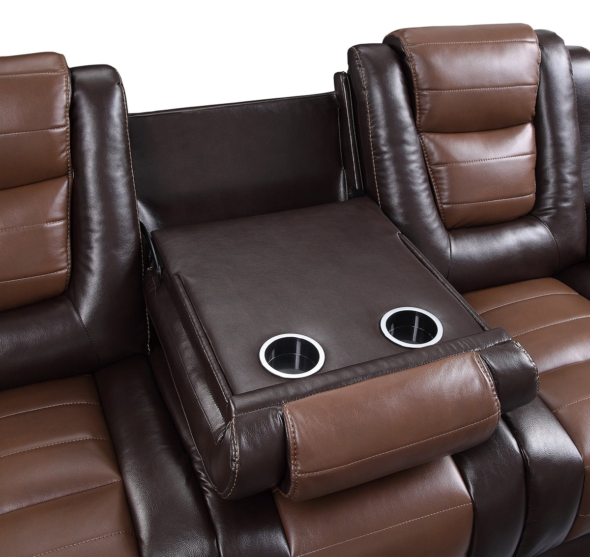 Briscoe Brown 2-Piece Double Reclining Set by Homelegance at Eve Furniture