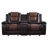Briscoe Brown 2-Piece Double Reclining Set by Homelegance at Eve Furniture