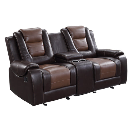 Briscoe Brown 2-Piece Double Reclining Set by Homelegance at Eve Furniture
