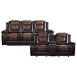 Briscoe Brown 2-Piece Double Reclining Set by Homelegance at Eve Furniture