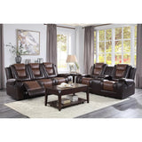 Briscoe Brown Double Reclining Living Room Set by Homelegance at Eve Furniture