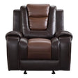 Briscoe Brown Glider Reclining Chair by Homelegance at Eve Furniture