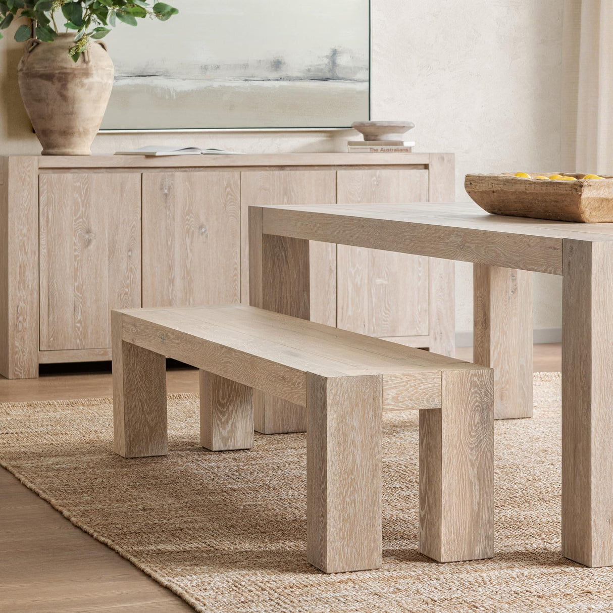 Bristol Bench - Aged Cream by Classic Home at Eve Furniture