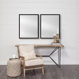 Bristol Black 24x30 Faux Wood Frame Bathroom Vanity Mirror by Mercana at Eve Furniture