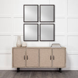 Bristol Black Faux Wood Frame Bathroom Vanity Mirror by Mercana at Eve Furniture