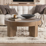 Bristol Cafe Brown Round Coffee Table by Classic Home at Eve Furniture