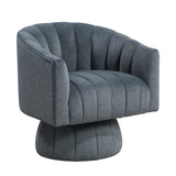Bristol Dark Gray Swivel Chair by Homelegance at Eve Furniture