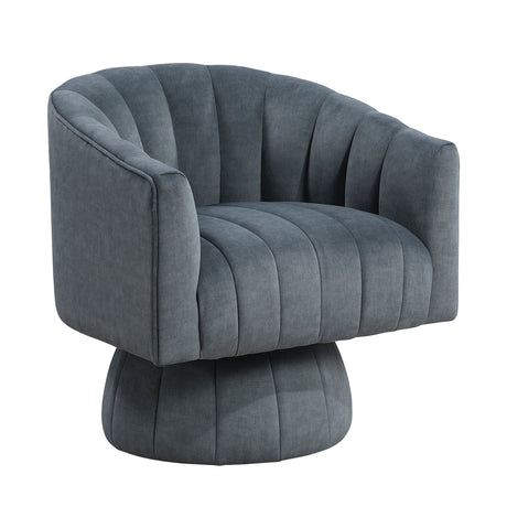 Bristol Dark Gray Swivel Chair by Homelegance at Eve Furniture