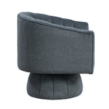 Bristol Dark Gray Swivel Chair by Homelegance at Eve Furniture