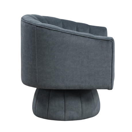 Bristol Dark Gray Swivel Chair by Homelegance at Eve Furniture