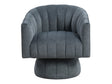 Bristol Dark Gray Swivel Chair by Homelegance at Eve Furniture
