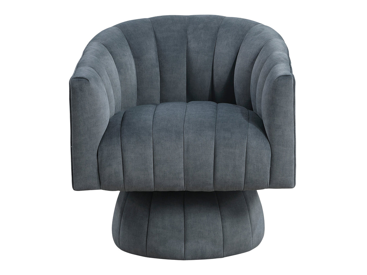Bristol Dark Gray Swivel Chair by Homelegance at Eve Furniture