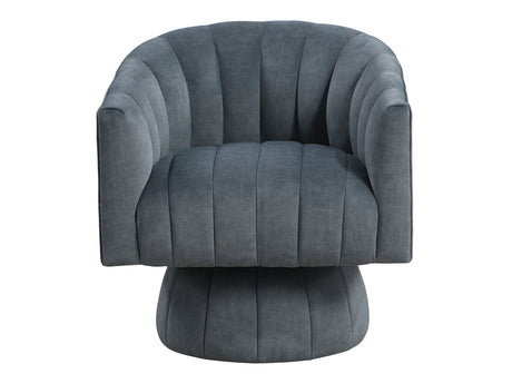 Bristol Dark Gray Swivel Chair by Homelegance at Eve Furniture