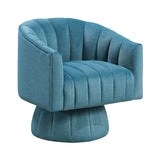 Bristol Dark Teal Swivel Chair by Homelegance at Eve Furniture