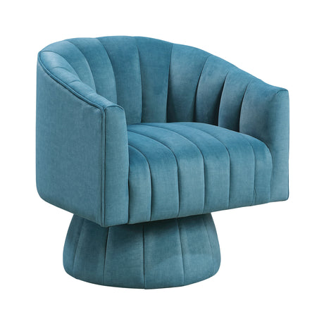 Bristol Dark Teal Swivel Chair by Homelegance at Eve Furniture