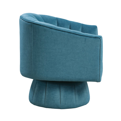 Bristol Dark Teal Swivel Chair by Homelegance at Eve Furniture