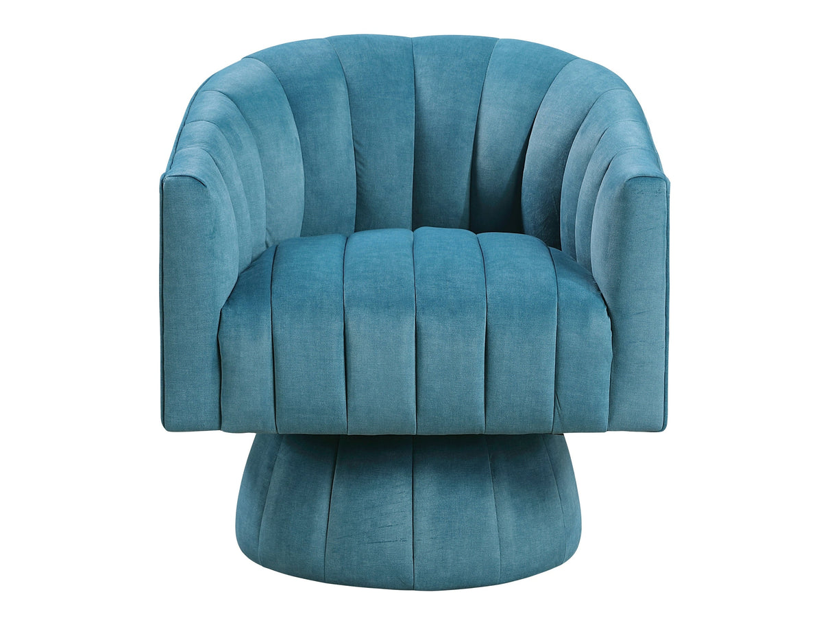 Bristol Dark Teal Swivel Chair by Homelegance at Eve Furniture