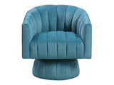 Bristol Dark Teal Swivel Chair by Homelegance at Eve Furniture