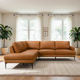 Bristol Durable Vegan Leather Left-Facing Sectional Sofa by Ashcroft Furniture at Eve Furniture