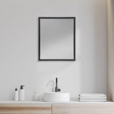 Bristol Espresso 20x24 Faux Wood Frame Bathroom Vanity Mirror by Mercana at Eve Furniture