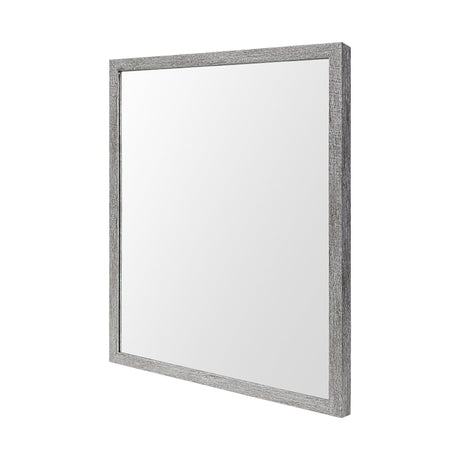 Bristol Grey Faux Wood Frame Bathroom Vanity Mirror by Mercana at Eve Furniture