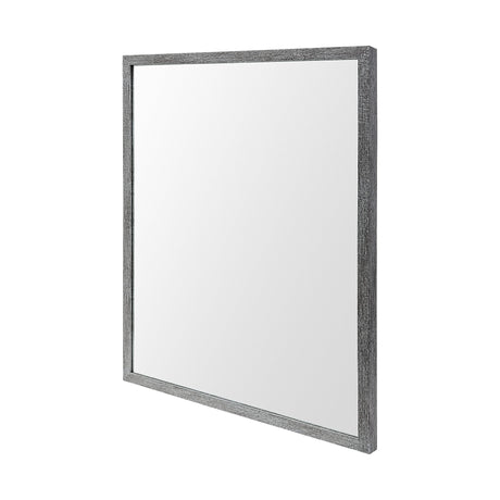 Bristol Grey Faux Wood Frame Bathroom Vanity Mirror by Mercana at Eve Furniture