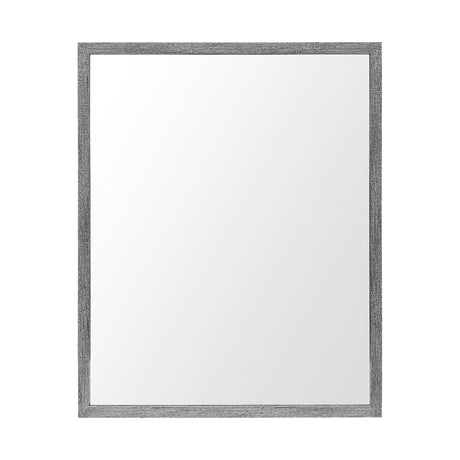Bristol Grey Faux Wood Frame Bathroom Vanity Mirror by Mercana at Eve Furniture