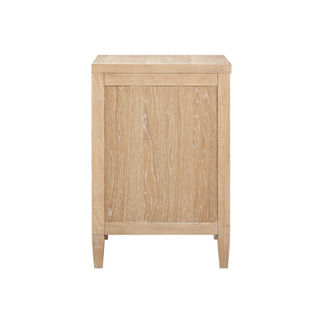 Bristol Park Whitewashed Oak Wood Large Nightstand by TOV Furniture at Eve Furniture