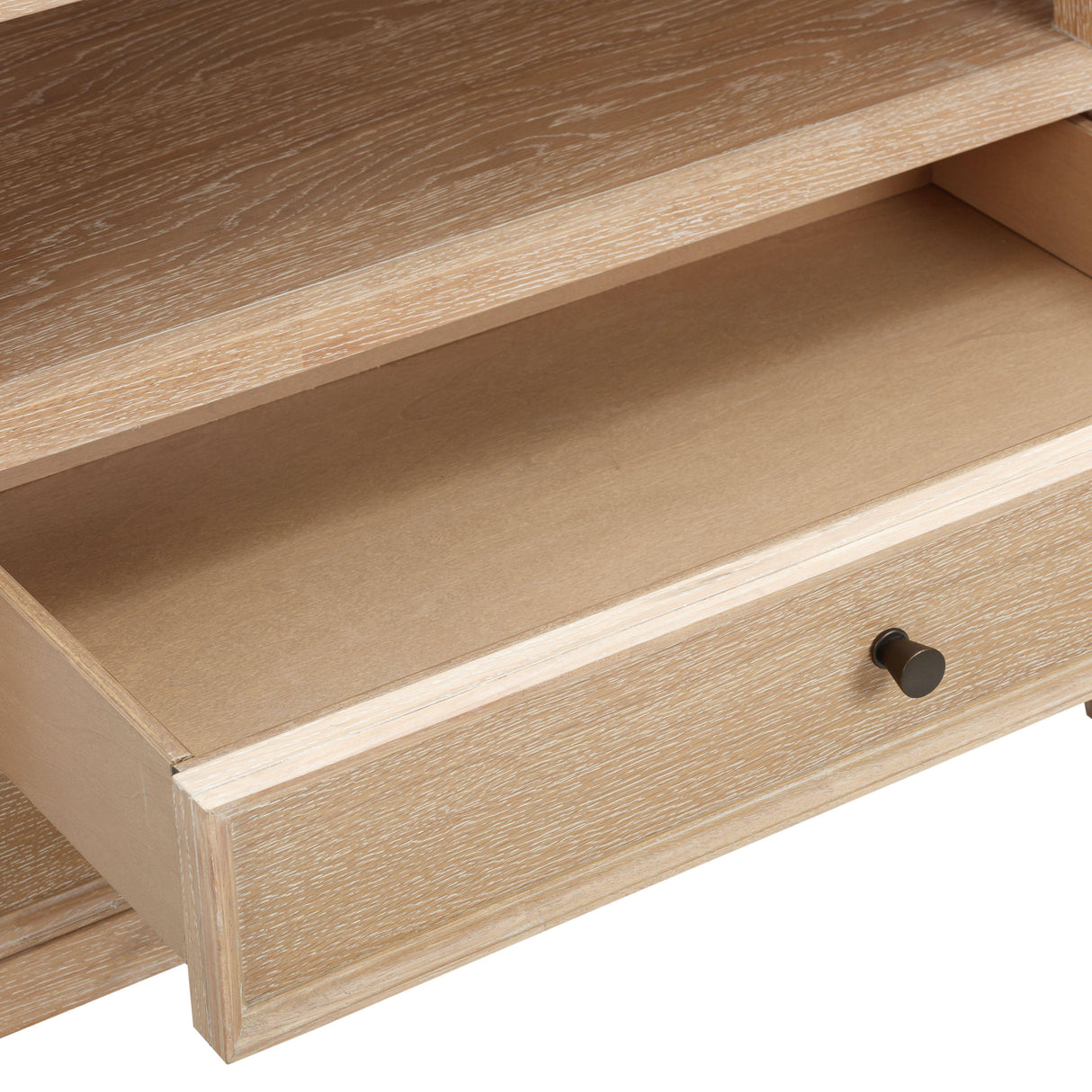 Bristol Park Whitewashed Oak Wood Large Nightstand by TOV Furniture at Eve Furniture