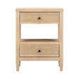 Bristol Park Whitewashed Oak Wood Open Nightstand by TOV Furniture at Eve Furniture